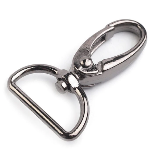 Karabiner Nickel Schwarz - 25 mm